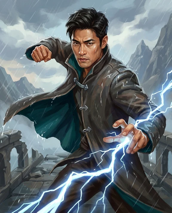 AI-generated lightning · art fantasy action portrait