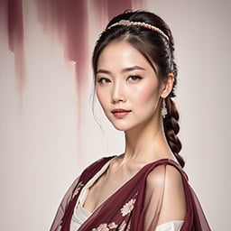Woman in Chinese New Year qipao